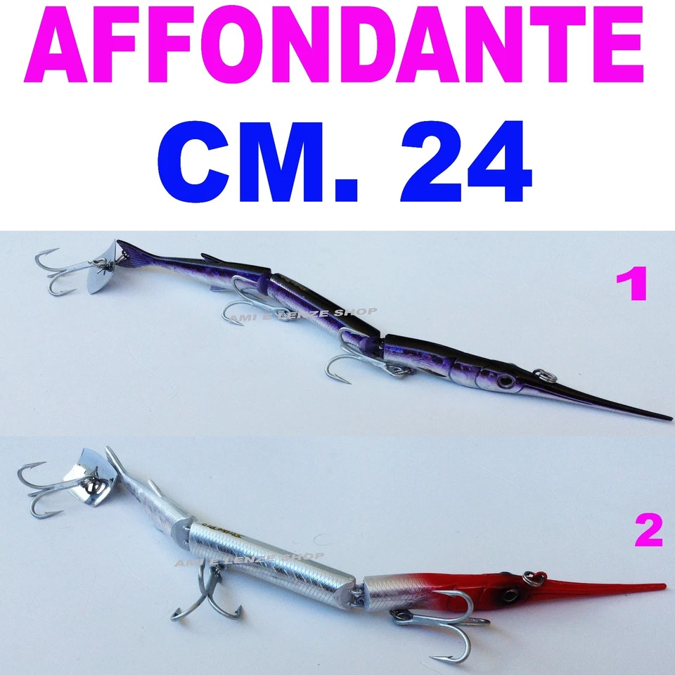 aguglie artificiali affondanti aguglia pesca traina mare esca spigola serra  - Immagine 1 di 1