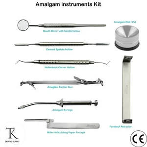Zahnrestauration Amalgamfüllung Instrumente Set Spatel, Spiegel & Schnitzer - Bild 1 von 15