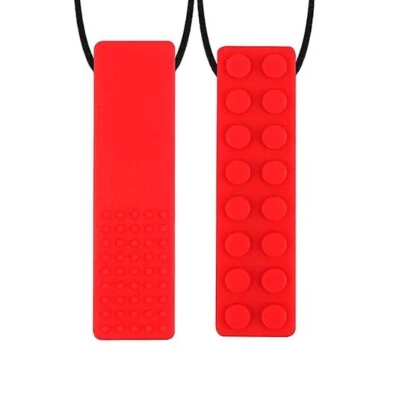 Brick Toy Chew Silicone Topper Pencil Sensory Biting Autism  Teether - Image 1 of 4