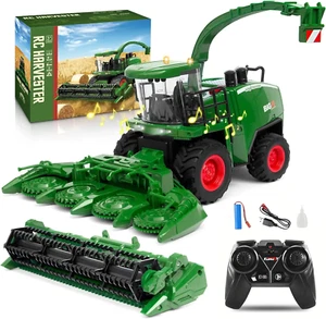 Spielzeug landwirtschaftliches Fahrzeug mit Mähwerk / Häcksler Mähdrescher Mäher - Bild 1 von 13