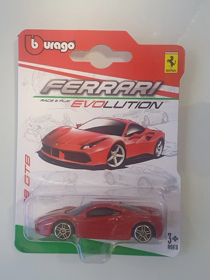 HW DIE CAST BBURAGO FERRARI EVOLUTION : 488 GTB ROSSA SEALED - Immagine 1 di 1