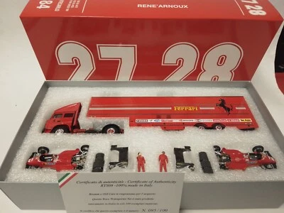 Brumm Old Cars Fiat Iveco 190 Ferrari F1 C4 race transporter set 1984 1/43 RTS08 - Immagine 1 di 4