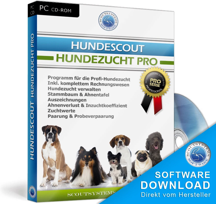Hunde,Hundezucht Software Pro Version,Software Schnäppchen - Download - Bild 1 von 1