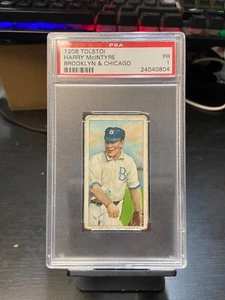 PSA 1 Poor T206 Tolstoi Harry McIntyre Brooklyn & Chicago Tobacco Card JC - Picture 1 of 3
