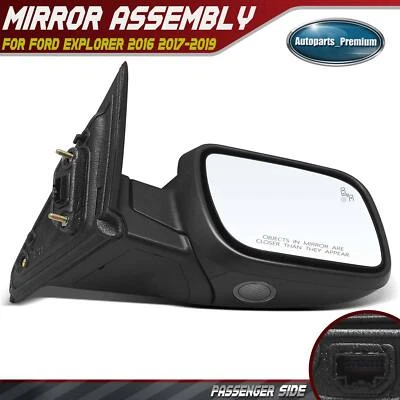 Right Chrome Mirror w/ Power Glass Adjust for Ford Explorer 2016 2017 2018 2019 - Image 1 of 4