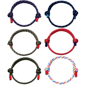 6pcs Nautical Braided Bracelet Handmade Navy Rope Cord Bracelet String Bracelet - Picture 1 of 13
