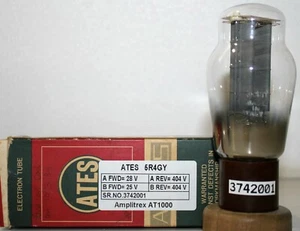 1 Pc. NOS NIB 5R4GY ATES Bottom Dual "D" Getter Made in Italy Amplitrex Tested - Picture 1 of 8