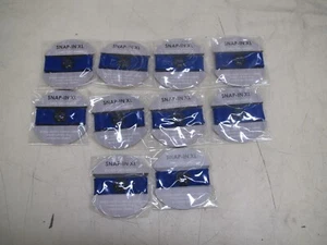 NUEVO Lote de 10 Organizador de Cable de Silicona Reutilizable Snap-In con Logotipo AZUL - Imagen 1 de 4