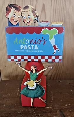 50's Retro Gay Pasta Kids Love Antonio's Kitchen Assemblage Smile Spaghetti OH - Image 1 of 4
