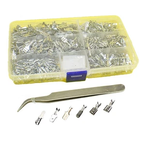 600pcs 2.8mm 4.8mm 6.3mm Male Female Spade Crimp Terminals Assortment Set Kit - Picture 1 of 7