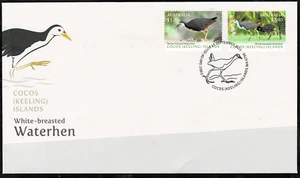 COCOS ISLAND 2013 WATERHENS FDC - Picture 1 of 1