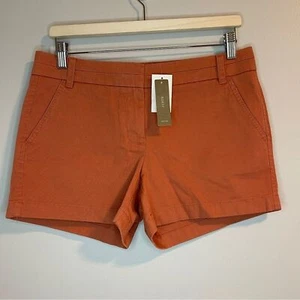 J Crew Flat Front Chino Shorts-Rust Orange Color NWT - Picture 1 of 5