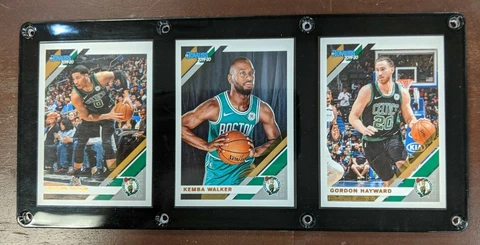 BOSTON CELTICS 3 CARD PLAQUE JAYSON TATUM KEMBA WALKER GORDON HAYWARD Cover