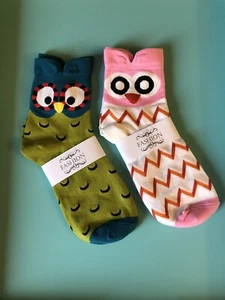Chalier 2 Pairs Womens Funny socks Cozy Cute Printed Patterned Fun Socks NEW - Picture 1 of 4