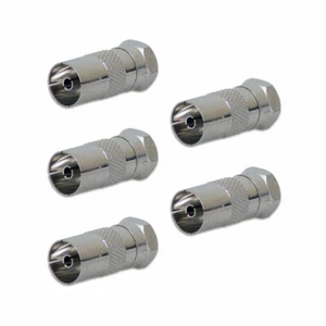 5 conectores F > conector IEC TV SAT TV antenas coaxiales receptor adaptador embrague HDTV - Imagen 1 de 4