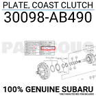 30098AB490 Genuine Subaru PLATE, COAST CLUTCH 30098-AB490