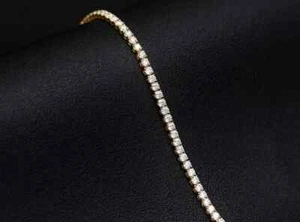 10CT Round 3MM Lab Created Diamond Tennis Womens Bracelet 14K Yellow Gold Plated - Picture 1 of 4
