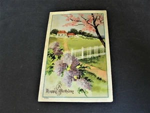 Feliz cumpleaños, mejores deseos - postal en relieve de 1900 sin publicar. - Imagen 1 de 2