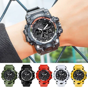 Boys Student Sports Watch Waterproof Quartz Analog Digital Date Wrist Watches - Picture 1 of 13