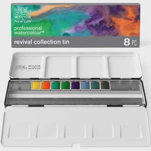 Professional Watercolour Set Revival Collection 8 Half Pan Set - Picture 1 of 4