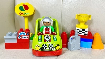 Lego Duplo Rally Car Set 10589 Race Car & Driver Octane Complete + Extras 18pc - Image 1 of 4
