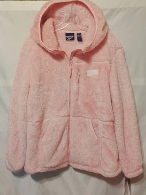 NEW  Reebok  Plush Fleece  Zip-Up Hooded  Jacket Mauve Plus  Size 2X - Image 1 of 4