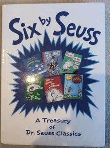 Six by Seuss A Treasury of Dr. Seuss Classics Hardcover Dust Jacket 6 Books In 1 - Picture 1 of 12