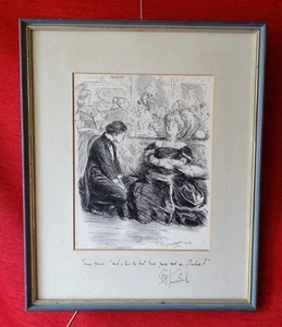 Frederick Henry Townsend antique framed pen ink art social cartoon 1908 Duchess - Picture 1 of 8