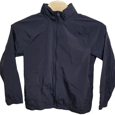 Chaqueta ROSA Victoria's Secret Mujer L/XL Negra Cremallera Completa Cortavientos Capucha Foto 1 de 4