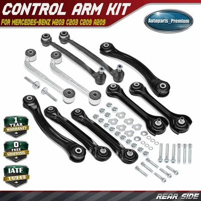10x Braço de controle traseiro braço lateral barra oscilante para Mercedes-Benz W203 C203 C209 A209 - Imagem 1 de 4