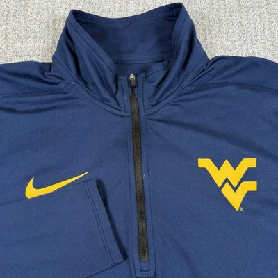 Nike Dri-Fit Men’s Medium West Virginia Blue Performance 1/4 Zip Pullover - Image 1 of 4