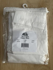 Vermont Country Store Classic Ball Fringe Rod Pocket Tiers 2 panels 30" - Picture 1 of 5