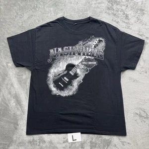 Vintage 2014 Harley Davidson Nashville Country Black Large T-Shirt cut tag - Picture 1 of 9