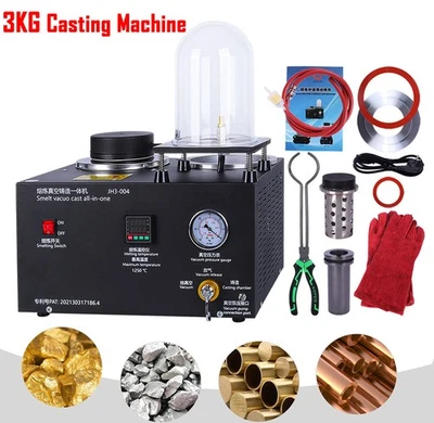 3L Jewelry Lost Wax Cast Combination Vacuum Investing Casting Investment Machine - Image 1 of 4