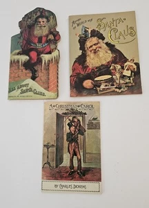 Vtg Christmas Story Booklets Merrimack Hong Kong Santa Charles Dickens Set Of 3 - Picture 1 of 8
