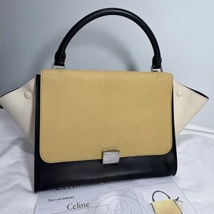 Auténtica bolsa trapecio tricolor CELINE EQUIPAJE con plumero, tarjetas y certificado - Imagen 1 de 16