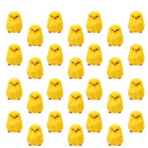 28 Pcs Small Chicken Fluffy Chicks Mini Realistic Plush Chick Fur Stuffed Toy... - Picture 1 of 7