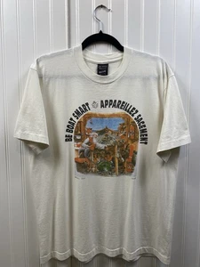 Vintage 90s Noah’s Ark Tshirt Men’s Large White Canadian Coast Guard Boat Smart - Picture 1 of 11