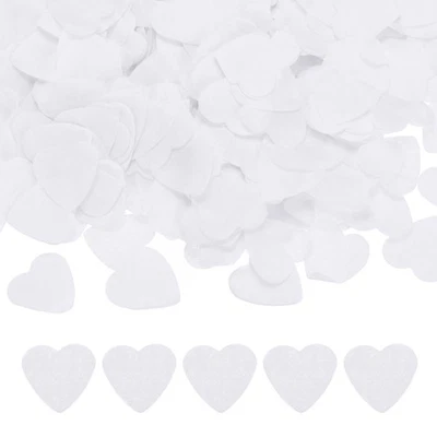 3000 PIEZAS 1 pulgada Papel Pañuelo Blanco Corazones Confeti para Boda San Valentín Foto 1 de 4