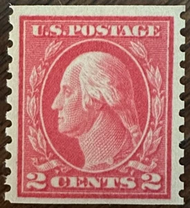 US Stamp #444 MH OG George Washington 1914 - Picture 1 of 2
