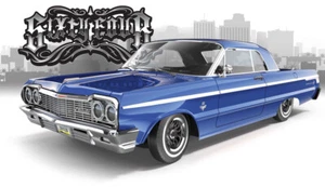 1/10 RC BODY 1964 Chevy IMPALA Low Rider W/ Interior + Chrome -CLEAR- #RER13192 - Picture 1 of 11