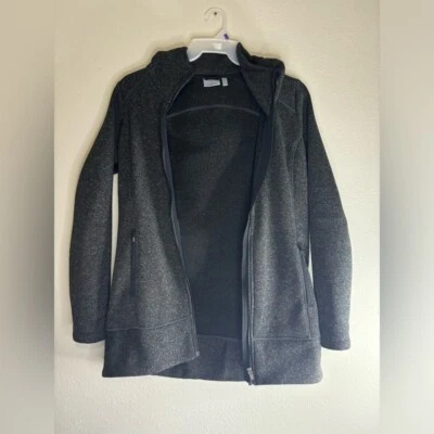 Abrigo pesado forrado de lana gris Athleta talla mediana Foto 1 de 4