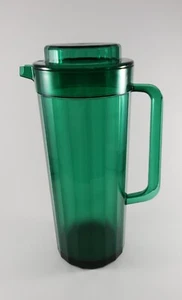 Tupperware Set - Preludio Acrylic Emerald Green 2Qt Pitcher, Lid & Storage Bowl - Picture 1 of 14