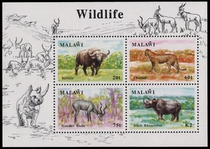Malawi 1991 - Mi-Nr. Bloque 74 ** - MNH - Animales salvajes / Animales salvajes - Imagen 1 de 1