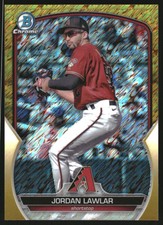 2023 Bowman Chrome Prospects Gold Shimmer Refractors #BCP247 Jordan Lawlar /50 