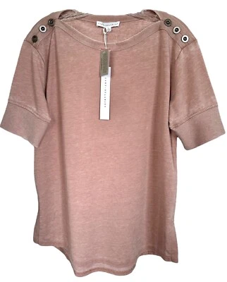 Blusa Top Jane and Delancey Para Mujer Look Vintage Manga Corta Talla S Marrón Foto 1 de 4