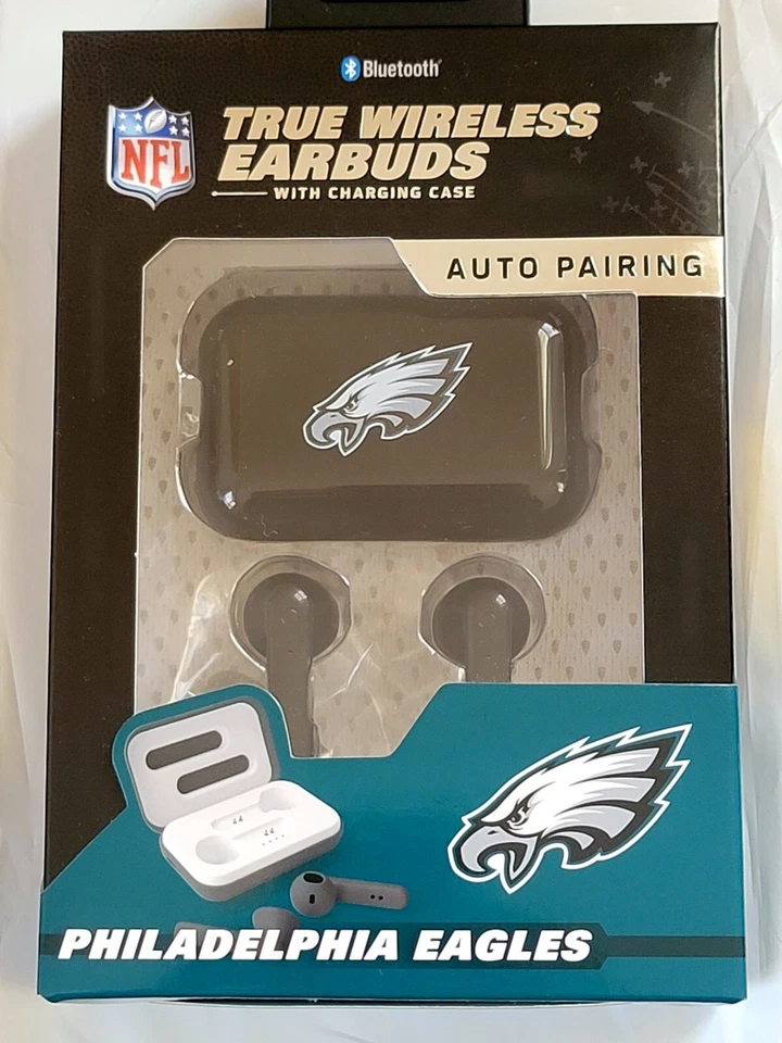 PRIME BRANDS GROUP PHILADELPHIA EAGLES NFL WIRELESS BLUETOOTH EARBUDS WITH CHARGING CASE