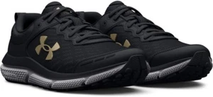 Under Armour Girls' Grade School Assert 10, Black/Black/Metallic Gold, 4 Big Kid - Picture 1 of 8
