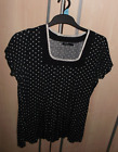 Women's Navy And White Polka Dot Tunic Top By Dash Size 12