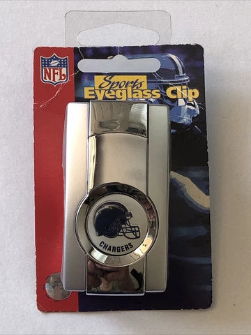 NFL Los Angeles Chargers Sports Eyeglass Sunglasses Clip Chrome Silver Cover